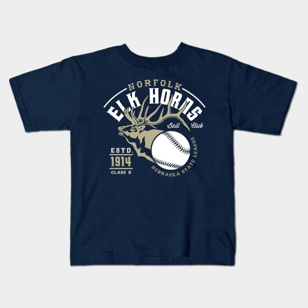 Norfolk Elk Horns Kids T-Shirt by MindsparkCreative